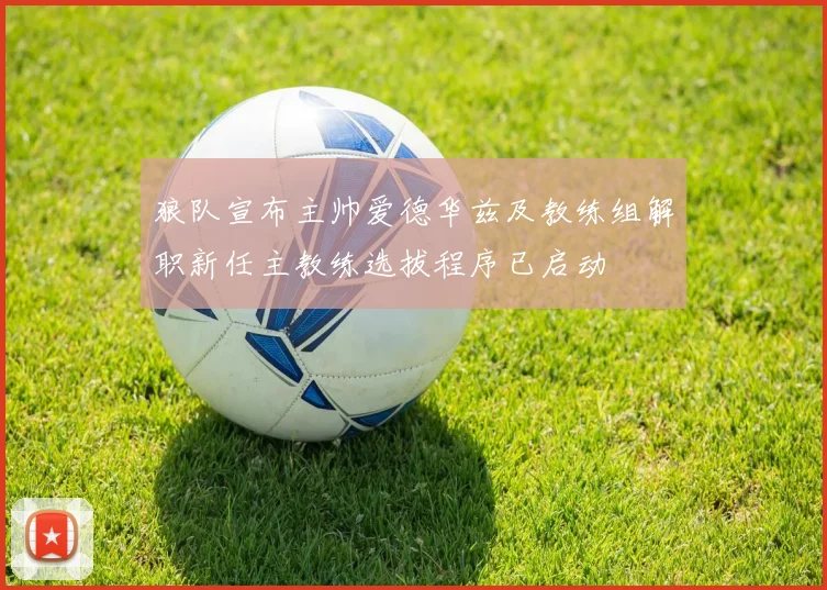 狼队宣布主帅爱德华兹及教练组解职新任主教练选拔程序已启动